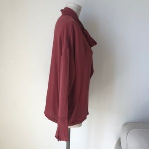 Theory Tops - Theory Scarf Ribbon Burgundy Top Theory Tops - Theory Scarf Ribbon Burgundy Top